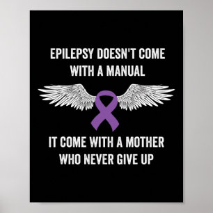 Epilepsy Awareness Purple Ribbon - Epilepsy Awaren Poster