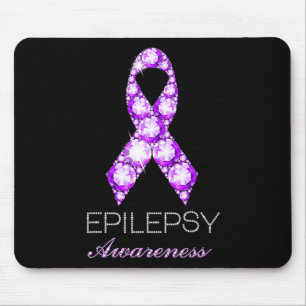 Epilepsy Awareness Purple Ribbon Epilepsy Awarenes Mouse Pad