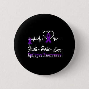 Epilepsy Awareness Purple Ribbon Epilepsy Christia 6 Cm Round Badge