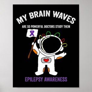 Epilepsy Awareness Purple Ribbon - Space-themed Ep Poster