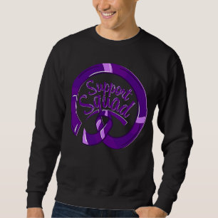 Epilepsy Awareness Purple Ribbon Support Squad Sweatshirt