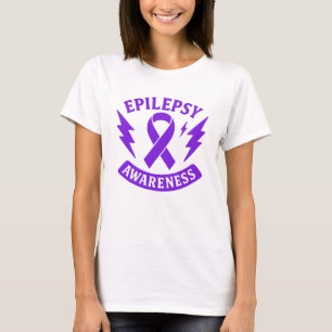 Epilepsy Awareness Purple Ribbon T-Shirt