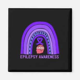 Epilepsy Awareness Purple Support Ribbon Magnet