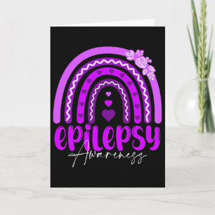 Epilepsy Awareness-rainbow Purple .co  Card