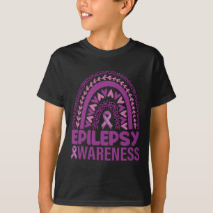 Epilepsy Awareness Rainbow Purple Ribbon Men Women T-Shirt