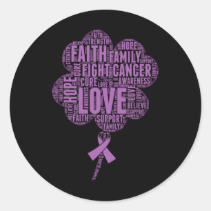 Epilepsy Awareness Ribbon  Classic Round Sticker