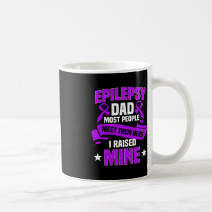 Epilepsy Awareness Ribbon Dad Seizure Disorder Fat Coffee Mug
