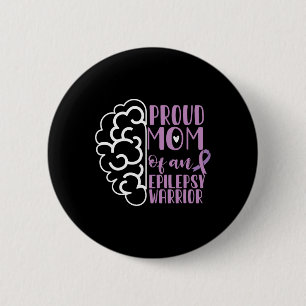 Epilepsy Awareness Ribbon Proud Mum Of An Epilepsy 6 Cm Round Badge
