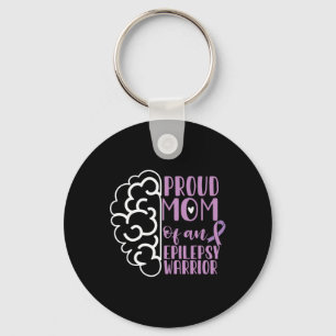 Epilepsy Awareness Ribbon Proud Mum Of An Epilepsy Key Ring
