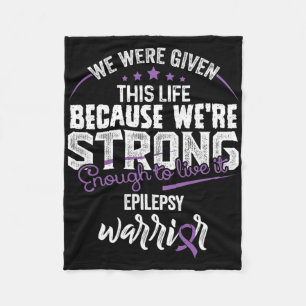 Epilepsy Awareness Ribbon S Fleece Blanket