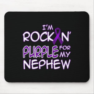 Epilepsy Awareness Rockin' Purple Ribbon For My Ne Mouse Pad