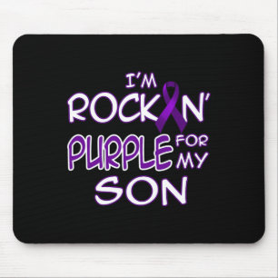 Epilepsy Awareness Rockin' Purple Ribbon For My So Mouse Pad