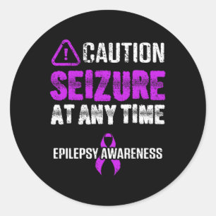Epilepsy Awareness Seizure Epileptic Warrior Survi Classic Round Sticker