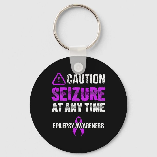Epilepsy Awareness Seizure Epileptic Warrior Survi Key Ring (Front)