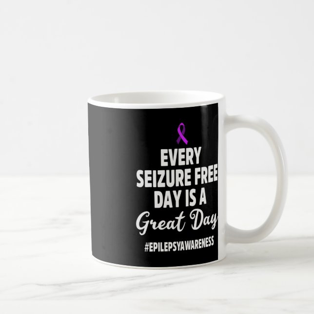 Epilepsy Awareness Seizure Free Epileptic Warrior  Coffee Mug (Right)