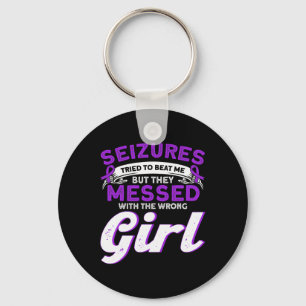 Epilepsy Awareness Seizures Tried To Beat Epilepsy Key Ring