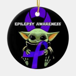 Epilepsy Awareness Shirt Ceramic Ornament