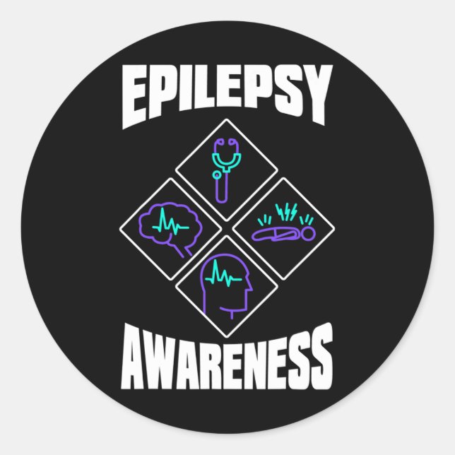 Epilepsy Awareness Specialise Epileptic Warrior Su Classic Round Sticker (Front)