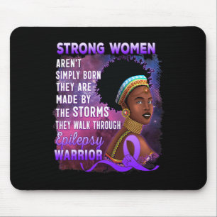 Epilepsy Awareness Strong Black Women Warrior Mouse Pad