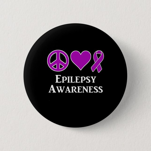 Epilepsy Awareness Support Awareness Tee  6 Cm Round Badge (Front)
