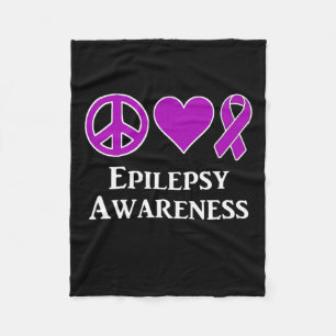 Epilepsy Awareness Support Awareness Tee Fleece Blanket