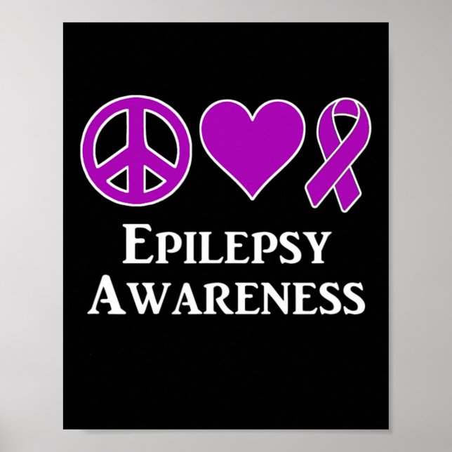 Epilepsy Awareness Support Awareness Tee  Poster (Front)