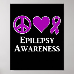 Epilepsy Awareness Support Awareness Tee  Poster