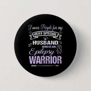 Epilepsy Awareness Support Husband Warrior Walk Ru 6 Cm Round Badge
