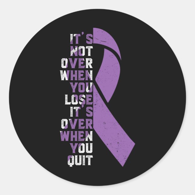 Epilepsy Awareness Support Ribbon  Classic Round Sticker (Front)