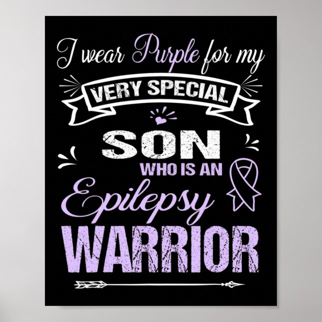 Epilepsy Awareness Support Son Warrior Walk Run  Poster (Front)