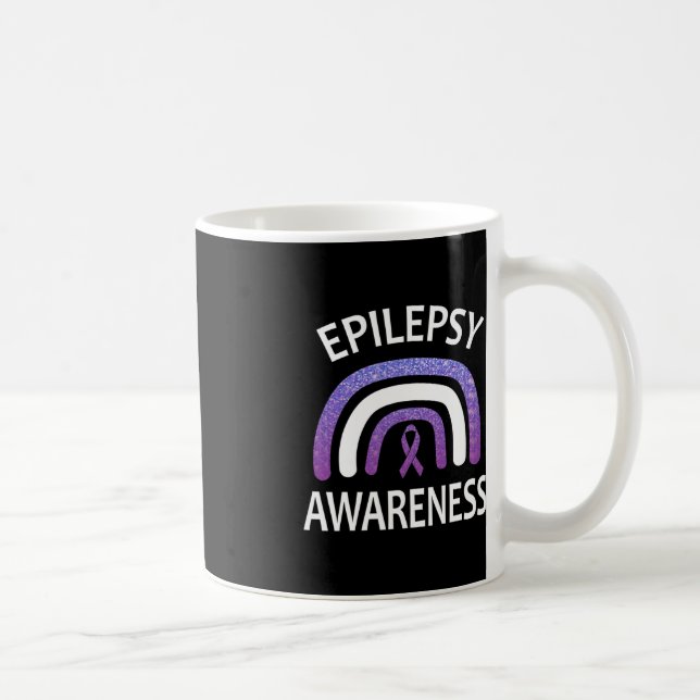 Epilepsy Awareness Survivor And Warrior Support  Coffee Mug (Right)