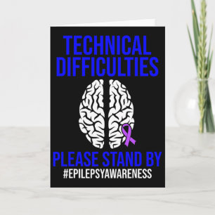 Epilepsy Awareness Technical Epileptic Warrior Sur Card