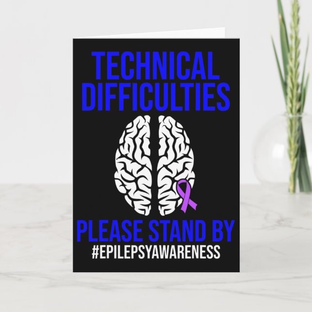 Epilepsy Awareness Technical Epileptic Warrior Sur Card (Front)