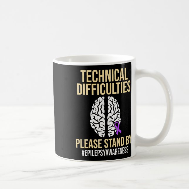 Epilepsy Awareness Technical Epileptic Warrior Sur Coffee Mug (Right)