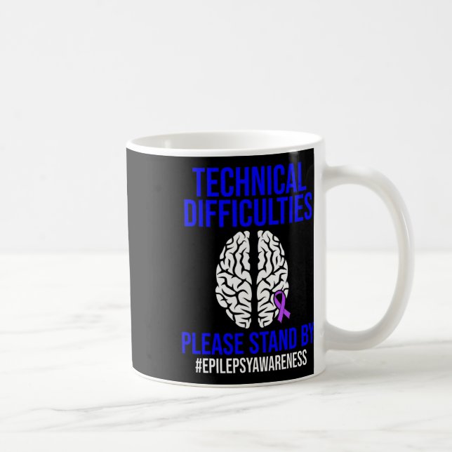 Epilepsy Awareness Technical Epileptic Warrior Sur Coffee Mug (Right)