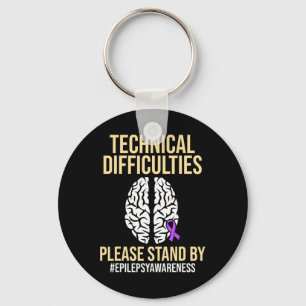 Epilepsy Awareness Technical Epileptic Warrior Sur Key Ring
