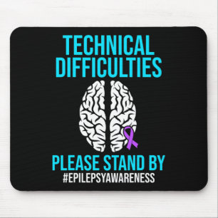 Epilepsy Awareness Technical Epileptic Warrior Sur Mouse Pad