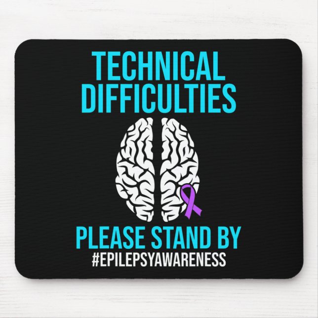 Epilepsy Awareness Technical Epileptic Warrior Sur Mouse Pad (Front)