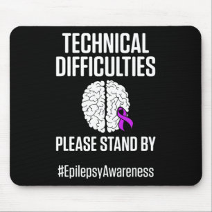 Epilepsy Awareness Technical Epileptic Warrior Sur Mouse Pad