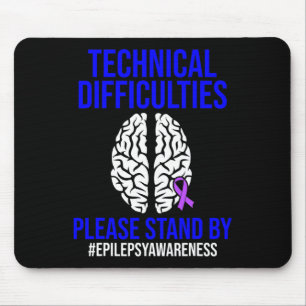 Epilepsy Awareness Technical Epileptic Warrior Sur Mouse Pad