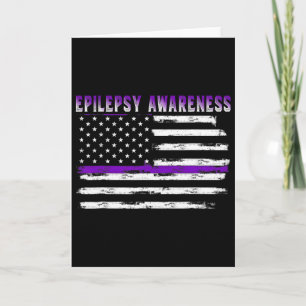 Epilepsy Awareness Usa Flag American Epilepsy Supp Card