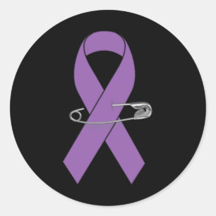 Epilepsy Awareness Walk Supporter Ribbon Classic Round Sticker