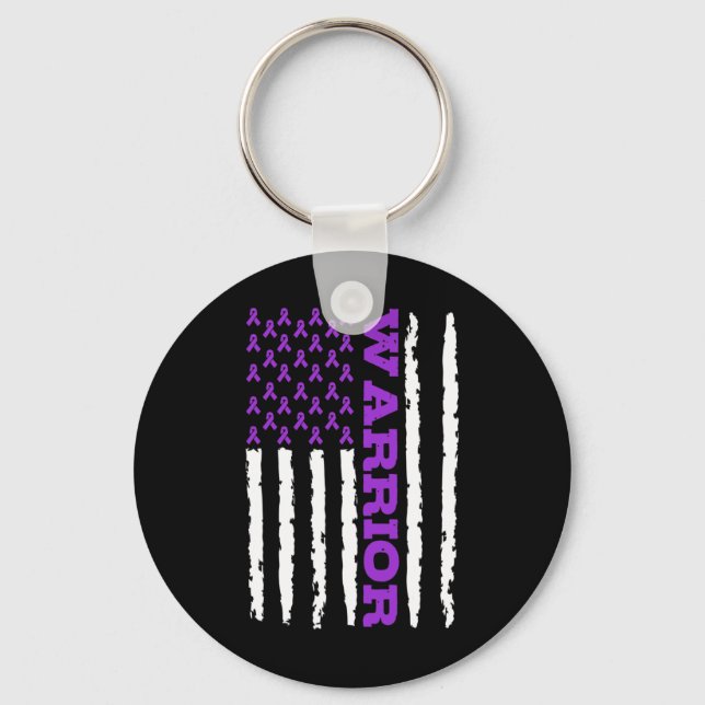 Epilepsy Awareness Warrior  Key Ring (Front)