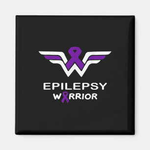 Epilepsy Awareness Warrior Support Survivor Purple Magnet