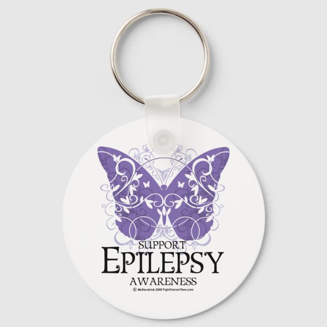 Epilepsy Butterfly Key Ring (Front)