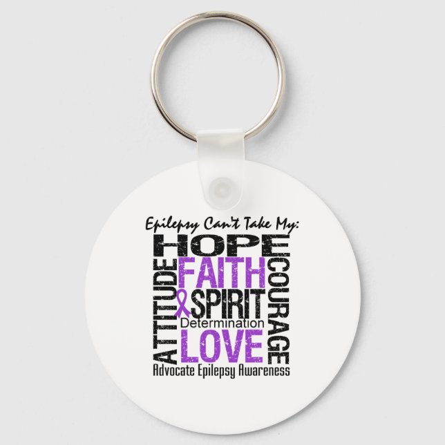 Epilepsy Can't Take My Hope Collage Key Ring (Front)