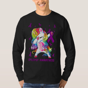 Epilepsy Dabbing Unicorn Warrior Dad Mum Kid T-Shirt