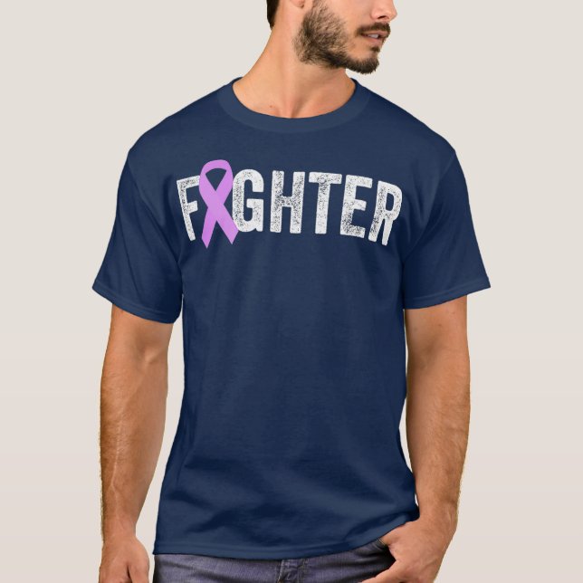 Epilepsy Fighter Epilepsy Awareness Purple T-Shirt (Front)