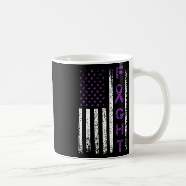 Epilepsy Fighter Usa Flag - Fight Epilepsy Awarene Coffee Mug (Right)