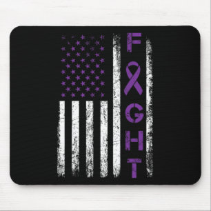 Epilepsy Fighter USA Flag - Fight Epilepsy Awarene Mouse Pad